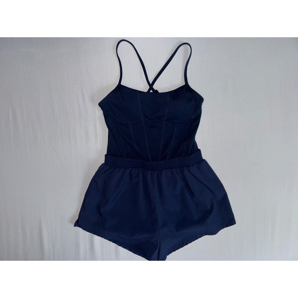 PINK Victoria's Secret Navy Corset Romper | Size Small